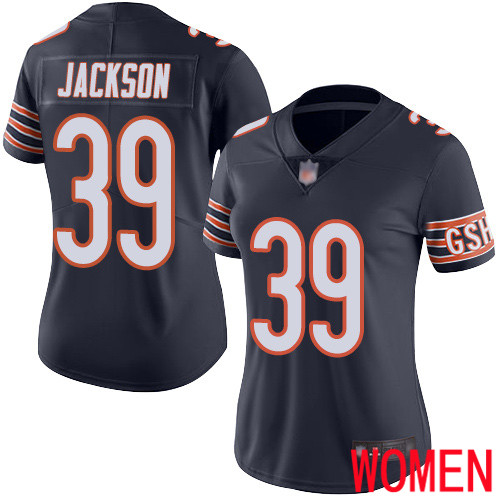 Chicago Bears Limited Navy Blue Women Eddie Jackson Home Jersey NFL Football 39 Vapor Untouchable